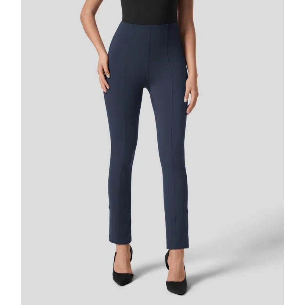 Halara High Waisted Tummy Control Adjustable Hem 7/8 Pants - Midnight Blue M